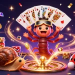 Engage with Nhà cái OXBET in an exciting casino scene featuring a millipede dealer and vibrant game elements.