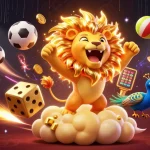 Experience thrill at Nhà cái FIVE88 with sports action and premium gaming elements in a vibrant illustration.