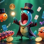 Experience the magic of gambling at ea88 COM with a vibrant 3D illustration showcasing unique characters and crypto themes.